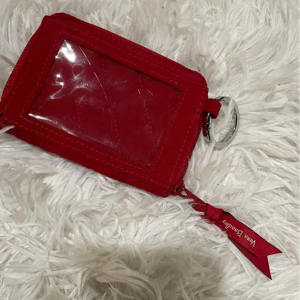 Vera Bradley Quilted Scarlet Keyring Wallet - Picture 4 of 8